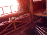 御蔵島の夕日絶景ログハウスBBQ