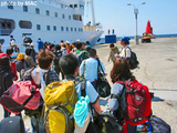 御蔵島から東京へ向かう東海汽船