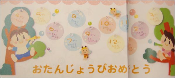 誕生日表 シャボン玉 うみの保育手帳