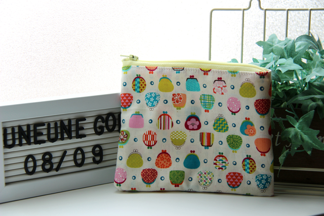 レシピ】一枚布で作るファスナーポーチ I221-105 : うねうねごろごろ  