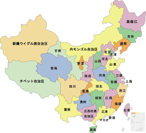中国の地図