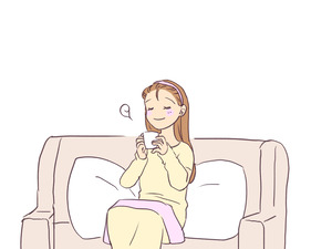 リラックスする女性