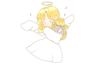 ハープを奏でる天使