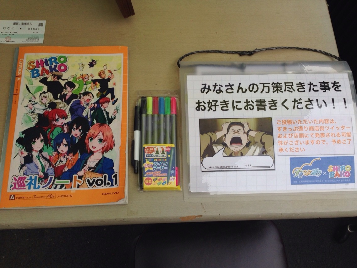 Tvアニメ Sirobako とコラボ中の武蔵境駅前のすきっぷ通り商店街へ けにやさんのブログ