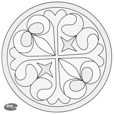 マンダラ ぬりえ ペンちゃんちのお茶会