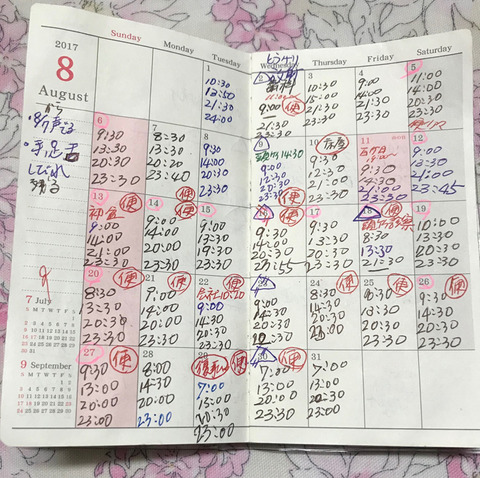 患者の手帳画像