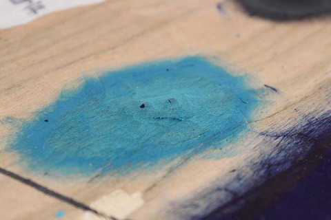ブルーの瞳の版木