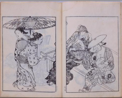 神坂雪佳「日本女装」