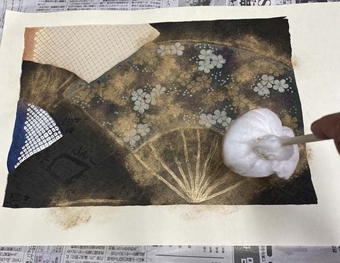 タンポで金をひく②
