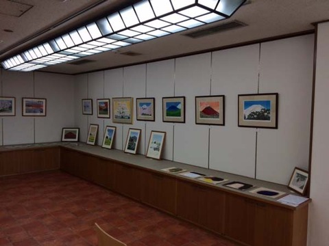 あいわ活士木版画展風景