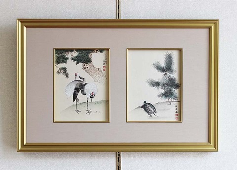 補正版 応挙 鶴亀  のコピー