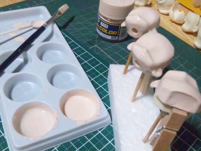 ねんぷち制作記録 No 9 顔パーツ着色 自適遊戯 抄
