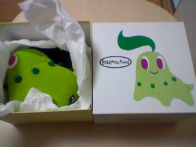 ｐｏｋｅｍｏｎ ｔｉｍｅ チコリータぬいぐるみが発売されたそうなので買ってきました ペイント イット グリーン