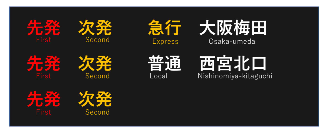 阪急今津線 仁川駅の 行灯式 発車標 Uppi Natettyanのblog