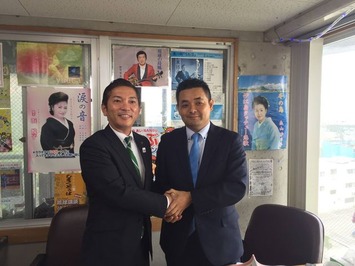 FM21での松本と私の写真