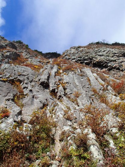 黒伏山 南壁 中央ルンゼ