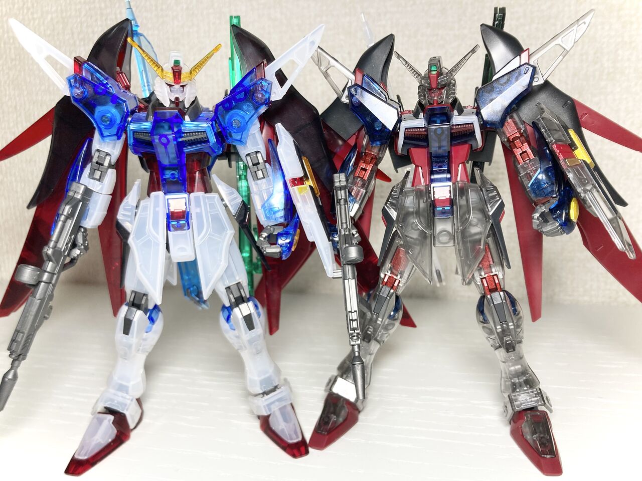 クリアカラーの「HG ライジングフリーダムガンダム」「HG