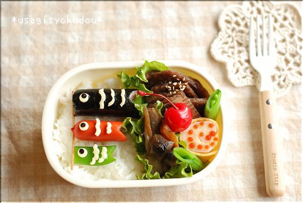 こいのぼり　キャラ弁