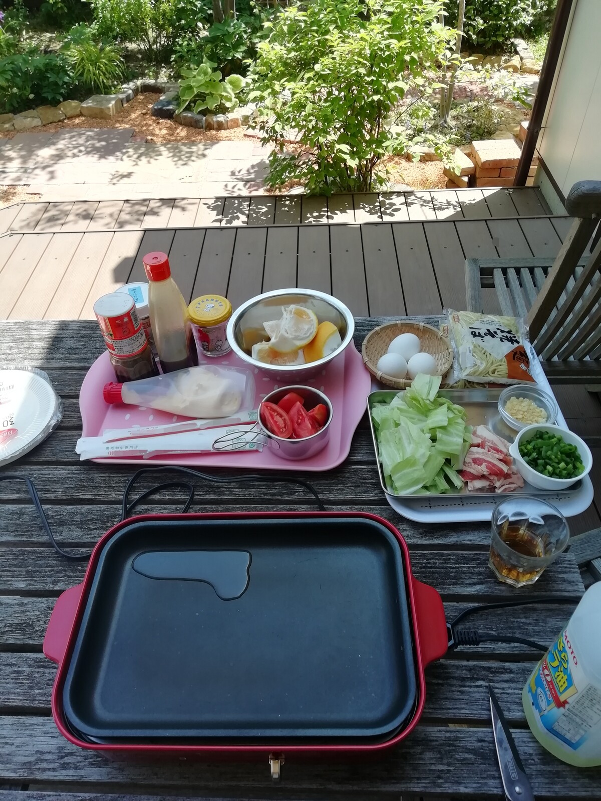 お庭でホットプレート焼きそばを食べました うさぎ食堂へようこそ Powered By ライブドアブログ