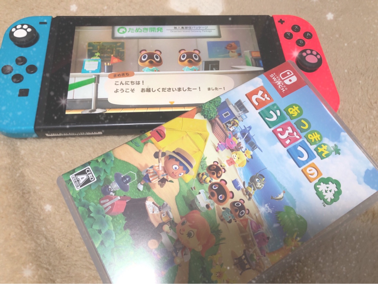 個人で売りました]switchイエロー あつ森ソフト
