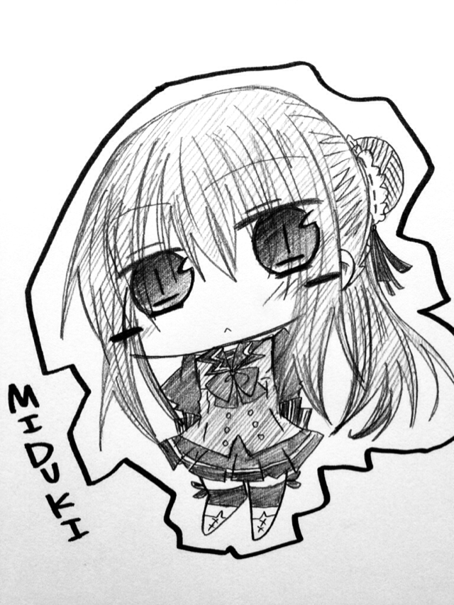 学キメ ランダムでチビキャラ描いてみた Vol 15 うさぎの桜