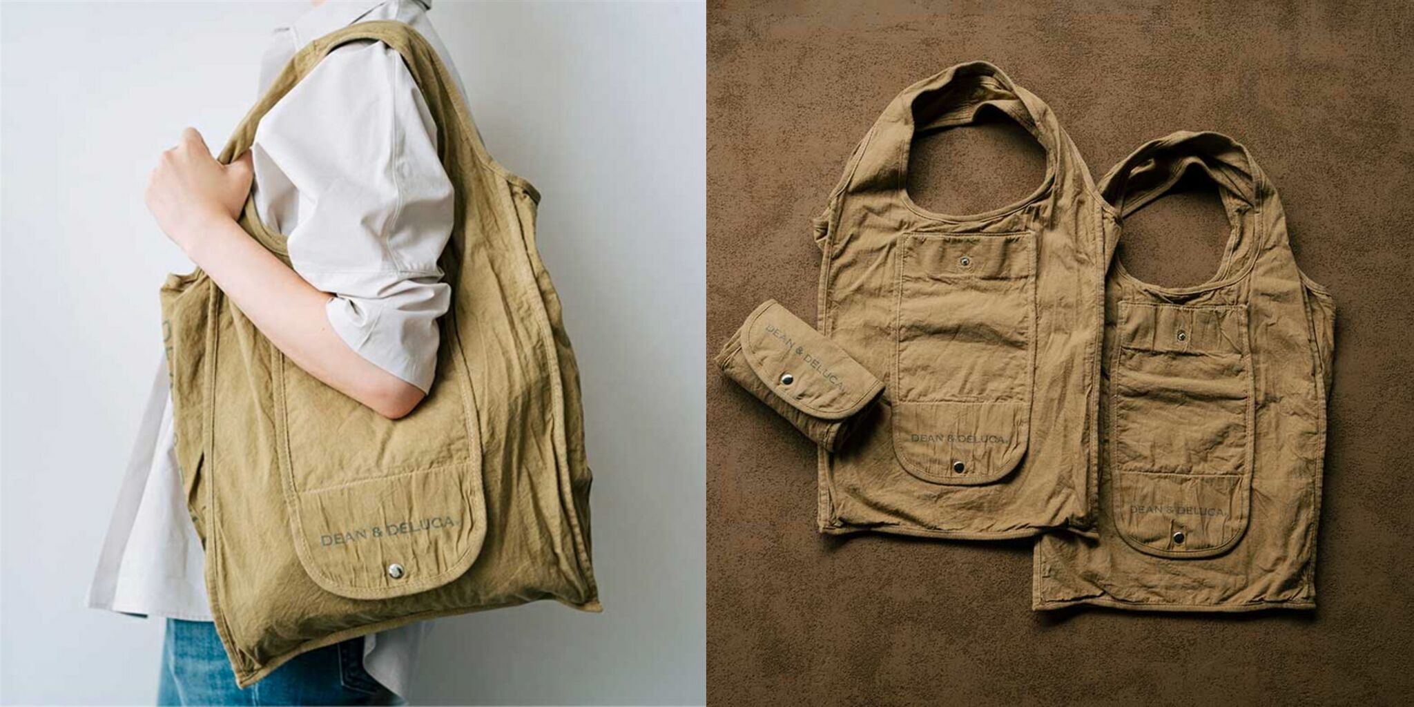 DEAN＆DELUCA 珈琲染めショッピングバッグ ブラウン DEAN & DELUCA「珈琲染めショッピングバッグ」発売。抽出後の