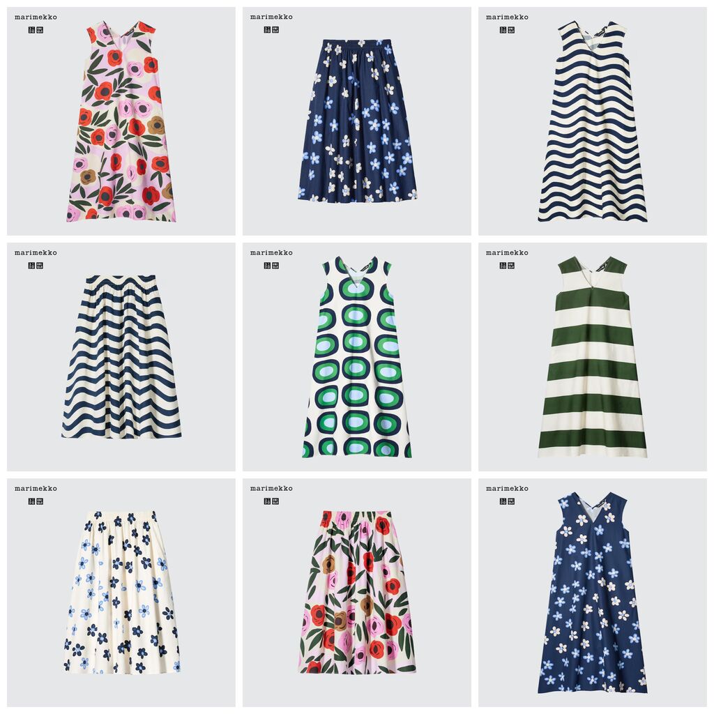 UNIQLO×marimekko グラフィックワンピース 北欧柄 S（ユニクロ 