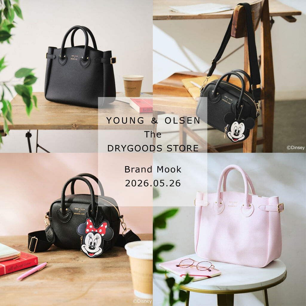大人気【付録バッグ】『YOUNG & OLSEN』ムック本に新作！ミッキー