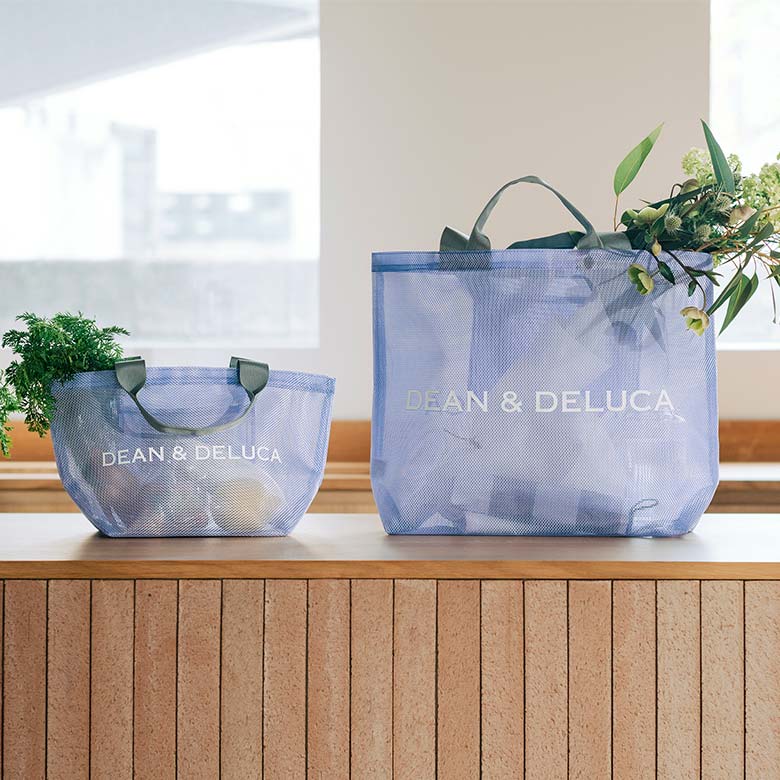 【新品未使用】DEAN & DELUCA メッシュトートバッグ ライラック L DEAN & DELUCA メッシュトートバッグ ライラック 2サイズセット