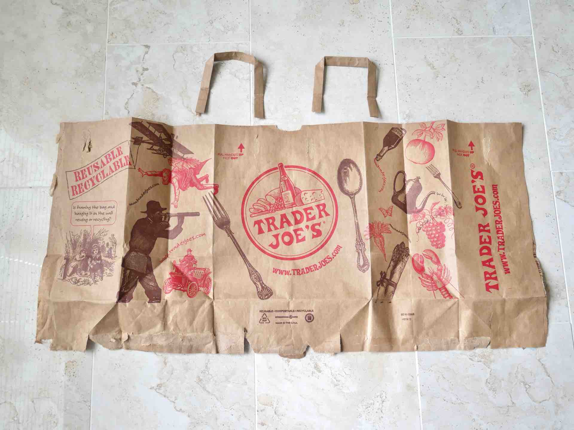 Trader Joe'sの紙袋で、ミニギフトバッグ作りました : うさ三郎 Trader Joe'sの紙袋で、ミニギフトバッグ作りました : うさ三郎