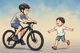自転車と笑顔の少年たち (1)