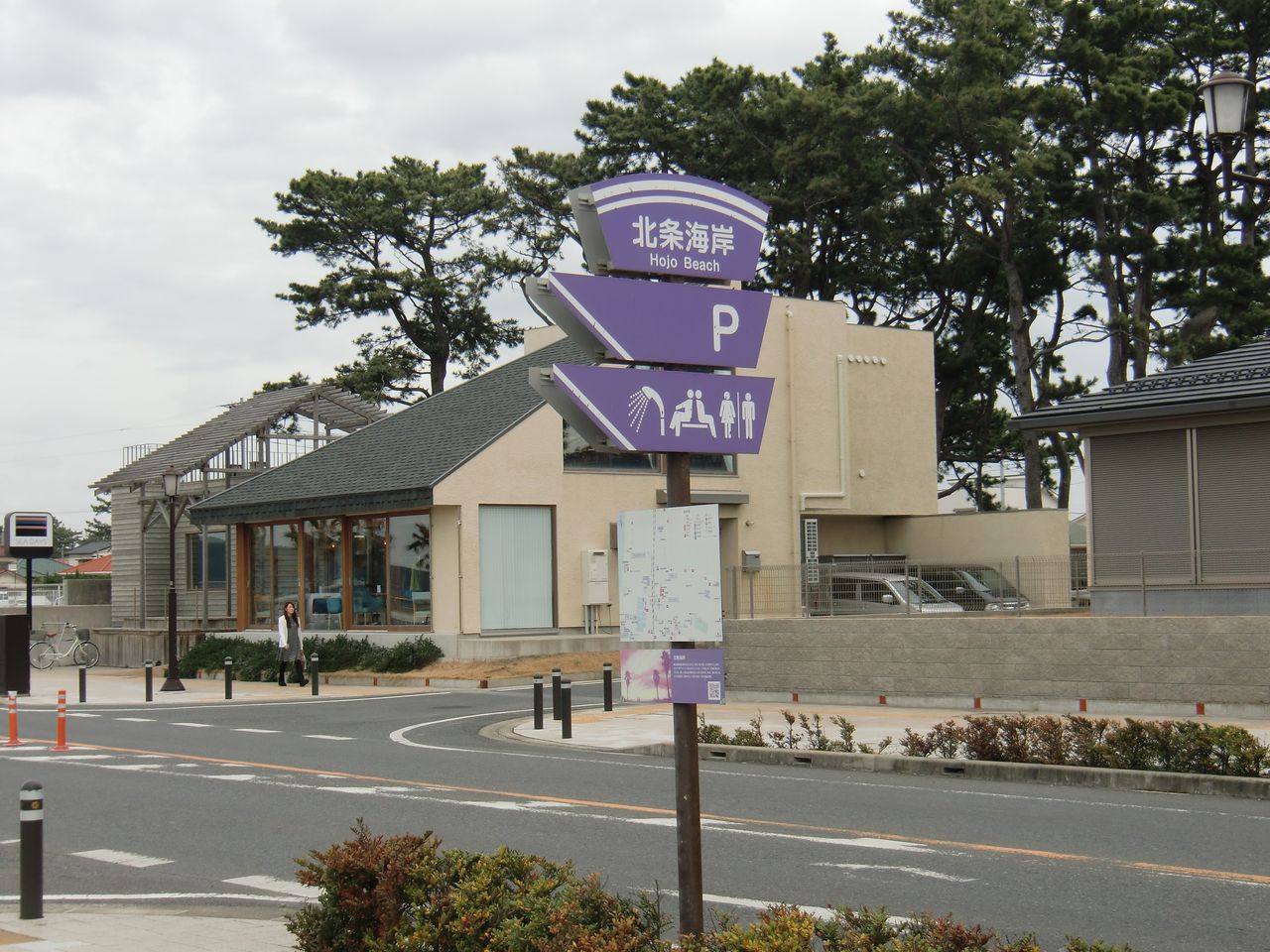 館山北条ビーチ駐車場 千葉県 ウシ子とウシ夫の牛歩旅