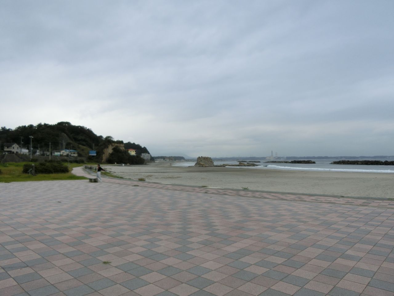 2016 10 8 土 勿来海水浴場 駐車場 福島県 ウシ子とウシ夫の牛歩旅