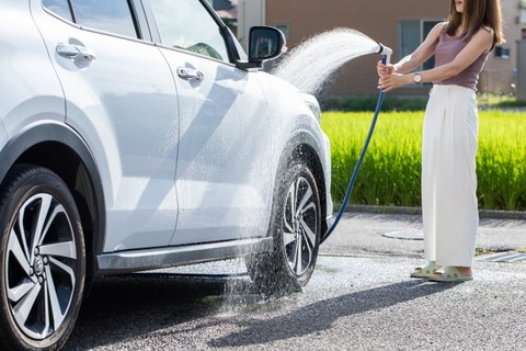 【動画】女さん「うーん車汚いなぁ…綺麗にしなきゃ！」ｼﾞｮﾎﾞﾎﾞﾎﾞﾎﾞ…