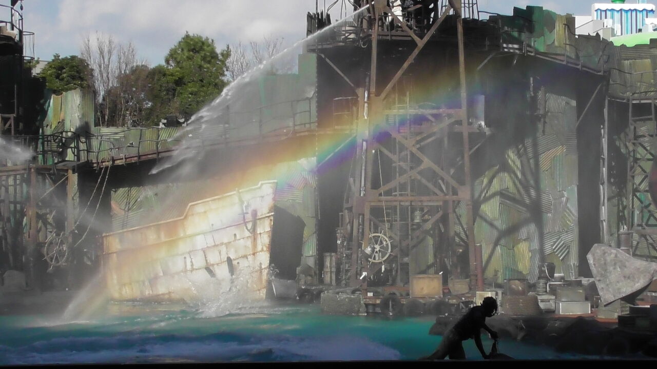 虹 Usj ウォーター ワールド 21年12月日1回目 Water World パンダusjのショー パレ動画好き ユニバーサル スタジオ ジャパンの情報系ブログ