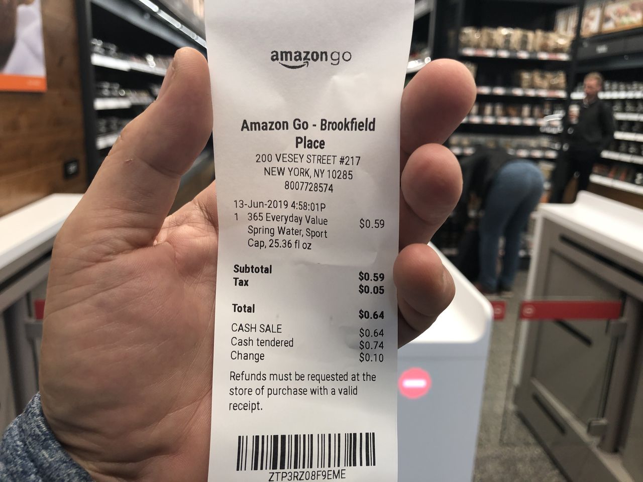 Amazon Go レジなしコンビニで現金で買い物したらアナログ 紙レシートがお土産 激しくウォルマートなアメリカ小売業ブログ