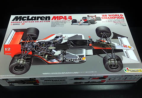 号外】新マクラーレン MP4/4 着弾 ( BEEMAX 1/12 ) : Go Navy! (乙)