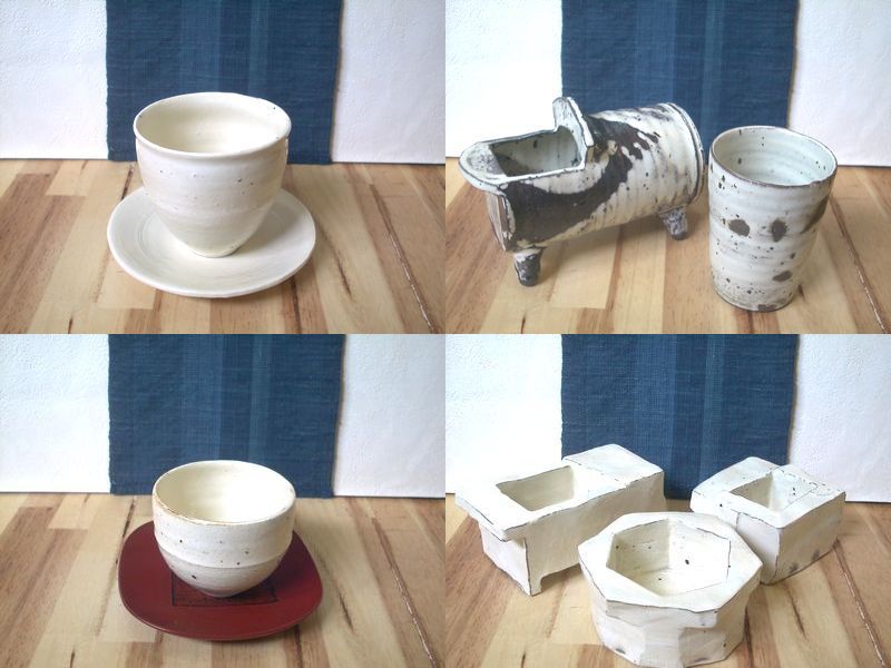 笠間焼　陶芸作家　馬場浩二作　粉引　 蓋物 笠間焼き 作家 馬場浩二 2点 - メルカリ