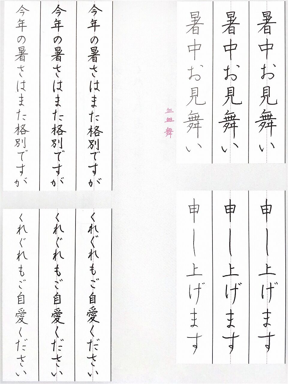 134日目～137日目。【日ペンボールペン習字講座】 : 転猫墨戯。 ～書道