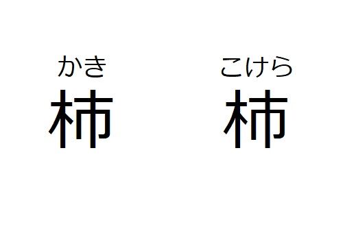 てる 柿 漢字 似 「柿」に似た漢字「こけら」