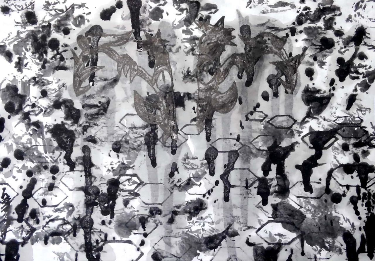 水墨カービィまとめ。【No.411～416】 : 転猫墨戯。 ～書道と桃球、時々日常～