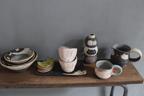 長田恵 | Anchor Bridge ☆作家もの器☆長田恵☆ヒョウ柄マグカップ