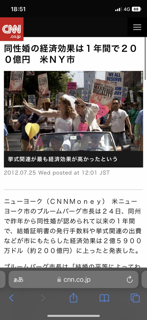 同性婚の経済効果