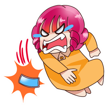 携帯 投げつける