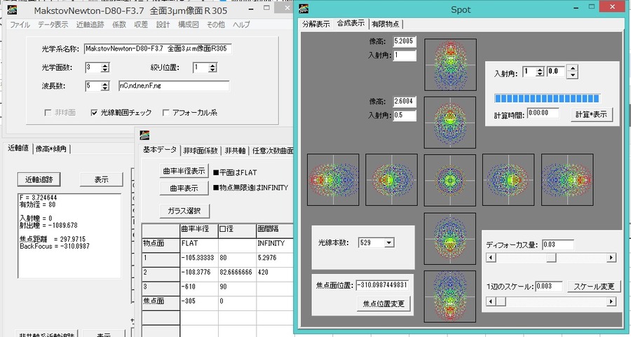 MakstovNewton-D80-F3.7　全面3μm像面Ｒ305