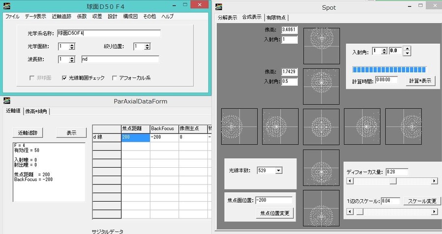5cmF4球面　中心20μm