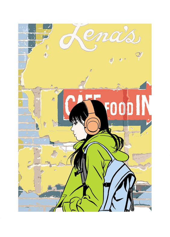 日本の漫画家 イラストレーター 妻は元アイドルの水谷麻里 代表作に ストップ ひばりくん すすめ パイレーツ 江口寿史の爆発ディナーショー 等 女性画に定評がある ストップ ひばりくん ビッグサイズ版 版画 シルクスクリーン 限定３００部 ２９ ２９ｃｍ 鉛筆サイン 19