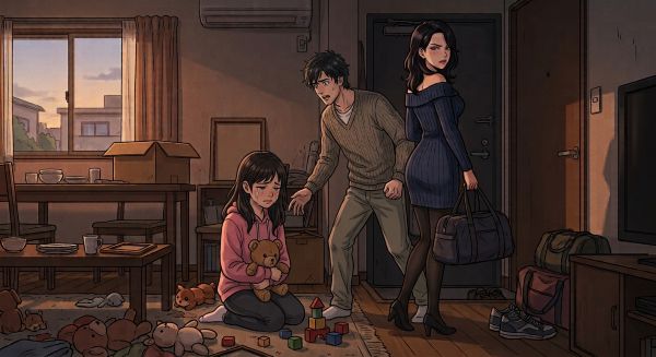 男作って離婚する嫁が、連れ子(娘)を置いていくつもりらしい