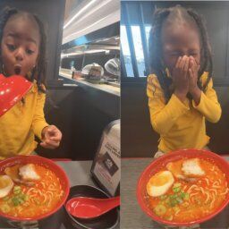 海外「日本の食べ物は危険だ（笑）」 日本のラーメンに大感激する外国の少女が可愛すぎると話題に