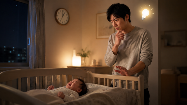 【朗報】 赤ちゃんの夜泣き、ついに攻略法が判明するｗｗｗｗｗ「泣いたらすぐ抱っこ」は逆効果だった？